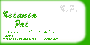 melania pal business card